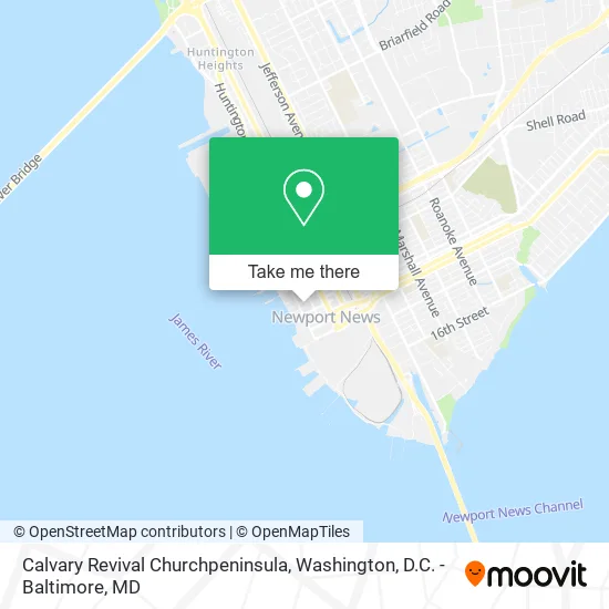 Calvary Revival Churchpeninsula map