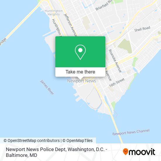 Newport News Police Dept map