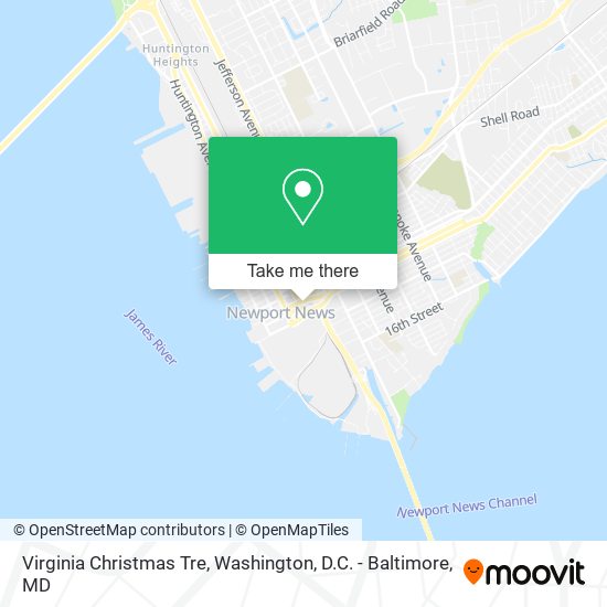 Mapa de Virginia Christmas Tre