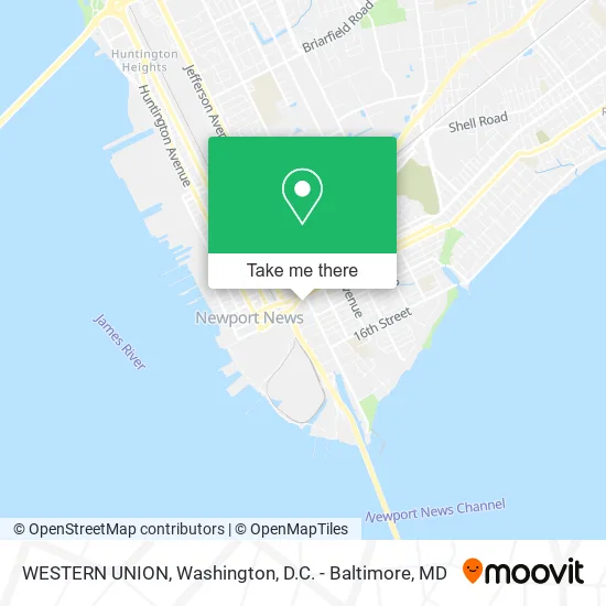 WESTERN UNION map