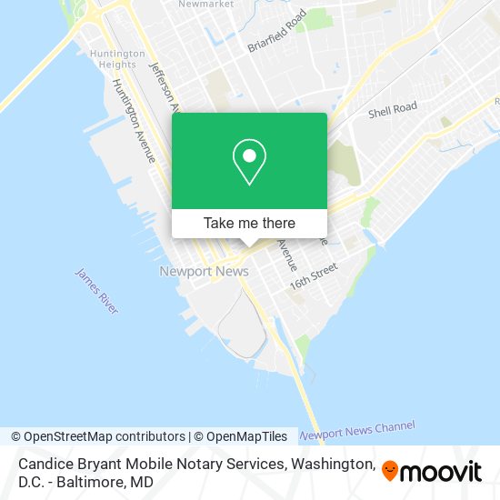 Mapa de Candice Bryant Mobile Notary Services