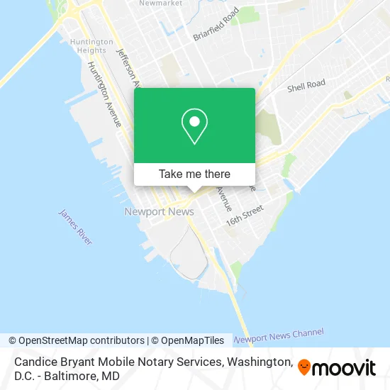 Candice Bryant Mobile Notary Services map
