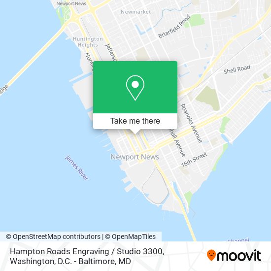 Hampton Roads Engraving / Studio 3300 map