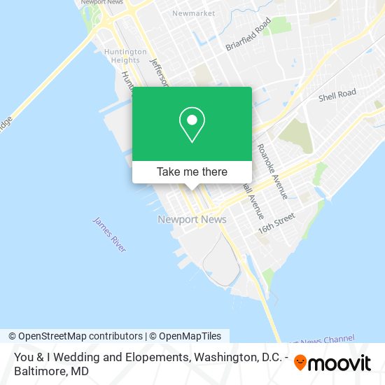 You & I Wedding and Elopements map