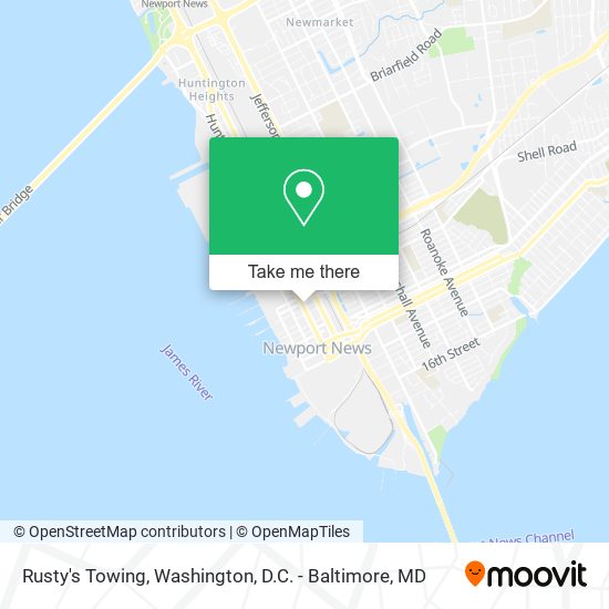 Rusty's Towing map