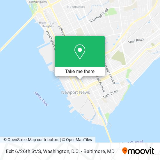 Exit 6/26th St/S map