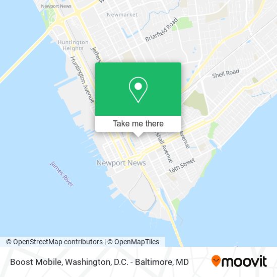 Mapa de Boost Mobile