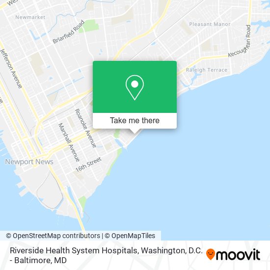 Mapa de Riverside Health System Hospitals