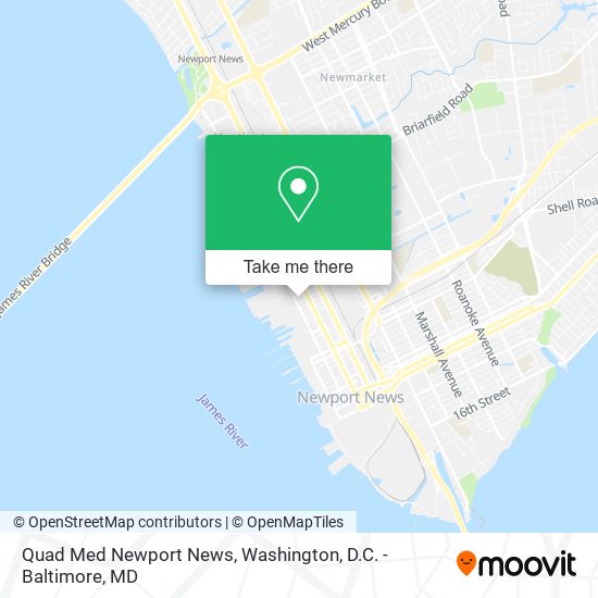 Quad Med Newport News map