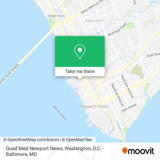 Quad Med Newport News map