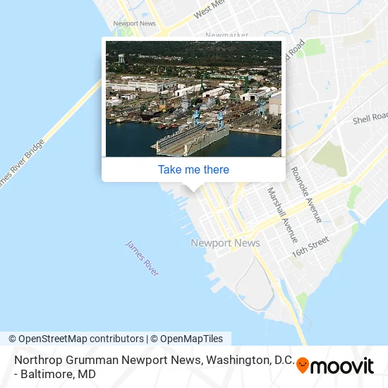 Mapa de Northrop Grumman Newport News