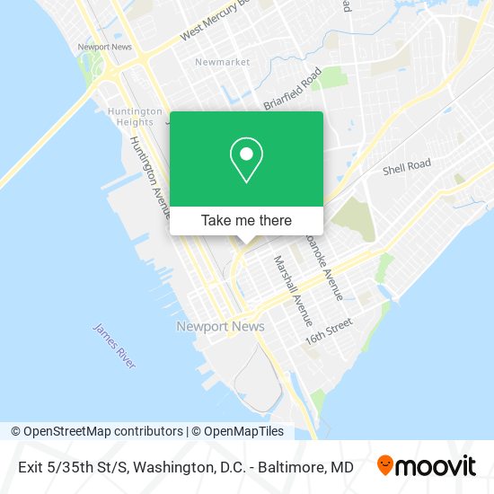 Exit 5/35th St/S map