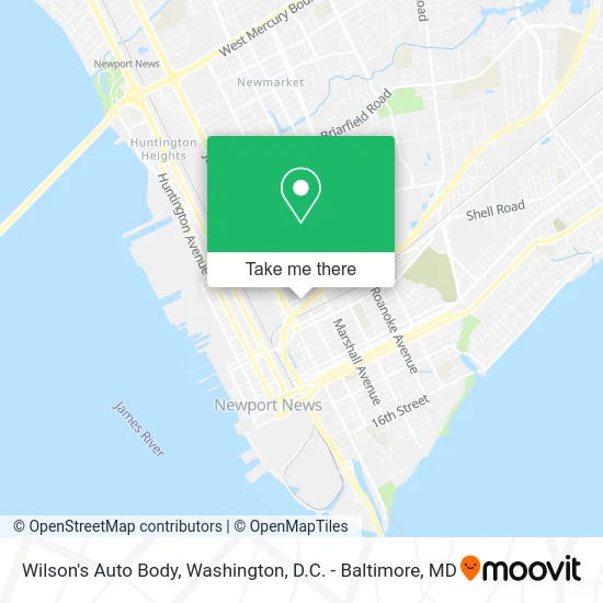 Wilson's Auto Body map