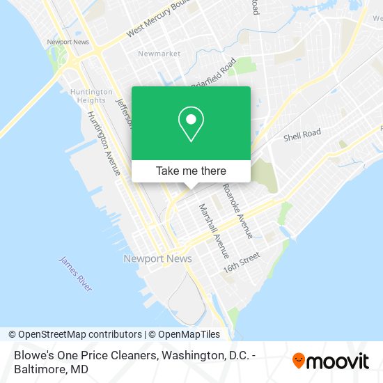 Blowe's One Price Cleaners map