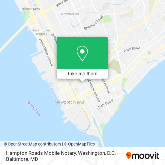 Hampton Roads Mobile Notary map