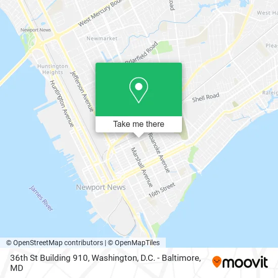 36th St Building 910 map