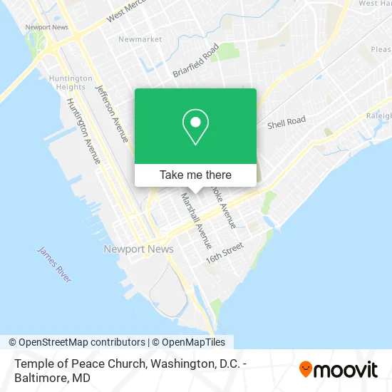 Temple of Peace Church map