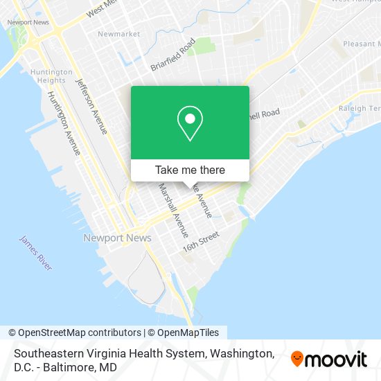 Mapa de Southeastern Virginia Health System