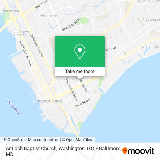 Antioch Baptist Church map