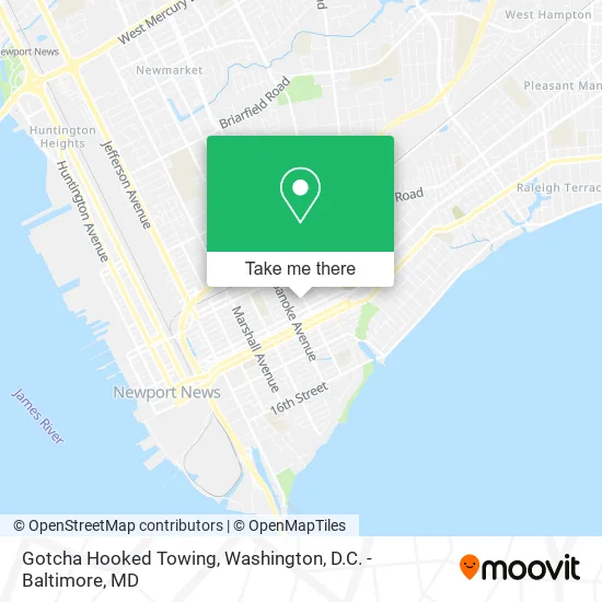 Gotcha Hooked Towing map