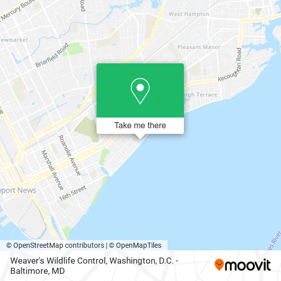 Weaver's Wildlife Control map