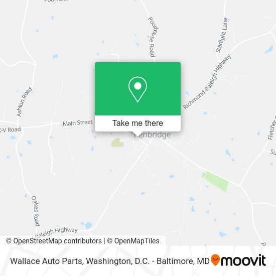 Wallace Auto Parts map