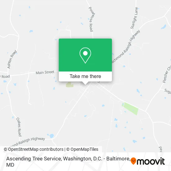 Ascending Tree Service map