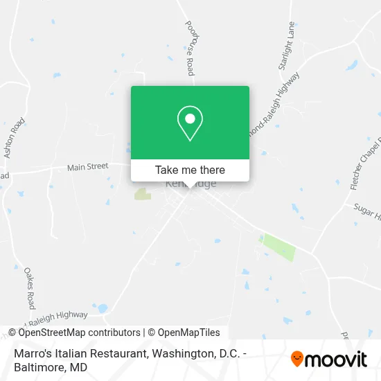 Marro's Italian Restaurant map