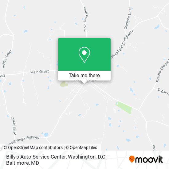Mapa de Billy's Auto Service Center