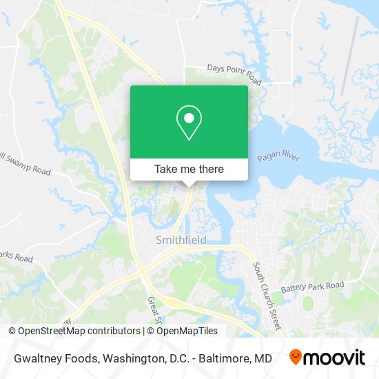 Gwaltney Foods map