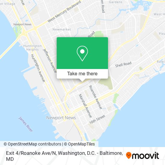 Exit 4/Roanoke Ave/N map
