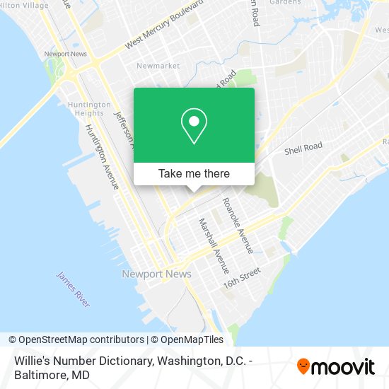 Mapa de Willie's Number Dictionary