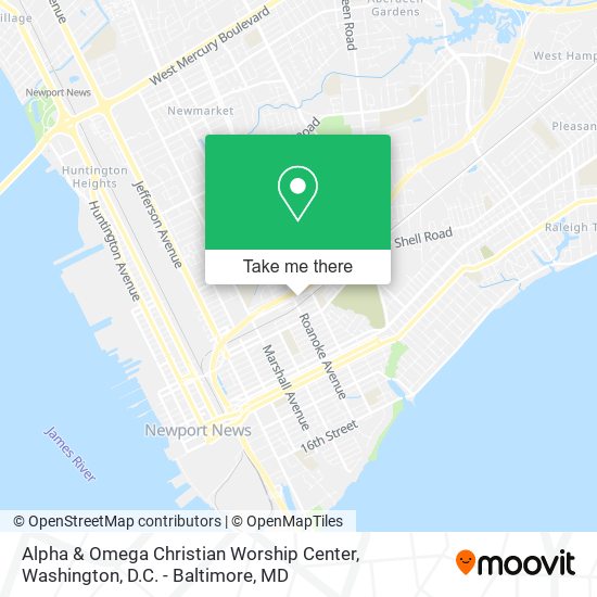 Mapa de Alpha & Omega Christian Worship Center