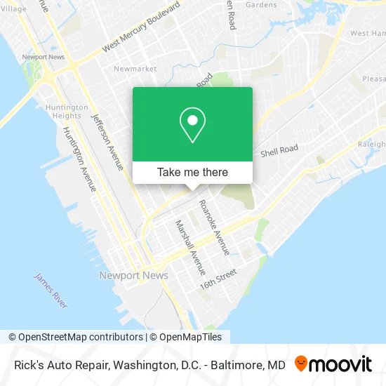 Rick's Auto Repair map