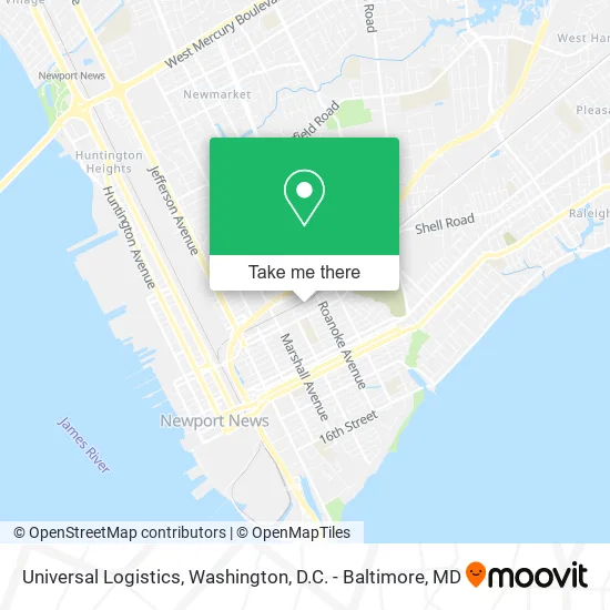 Universal Logistics map