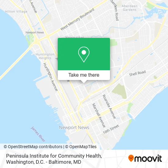 Peninsula Institute for Community Health map