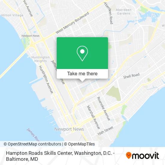 Mapa de Hampton Roads Skills Center