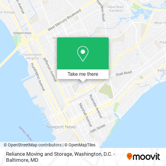 Reliance Moving and Storage map