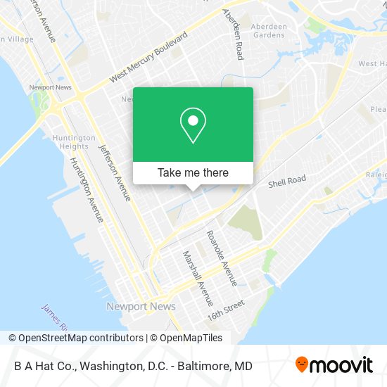 B A Hat Co. map