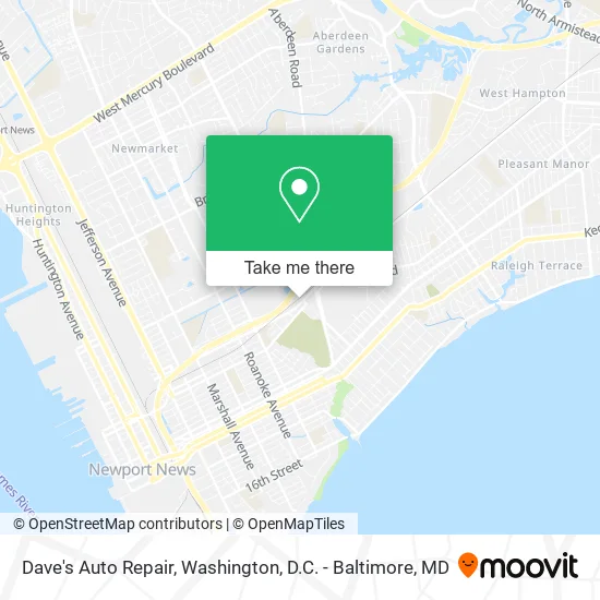 Dave's Auto Repair map