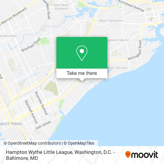 Hampton Wythe Little League map