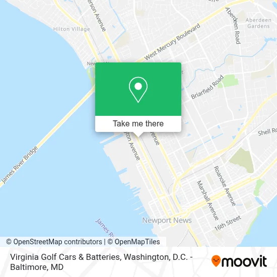 Virginia Golf Cars & Batteries map