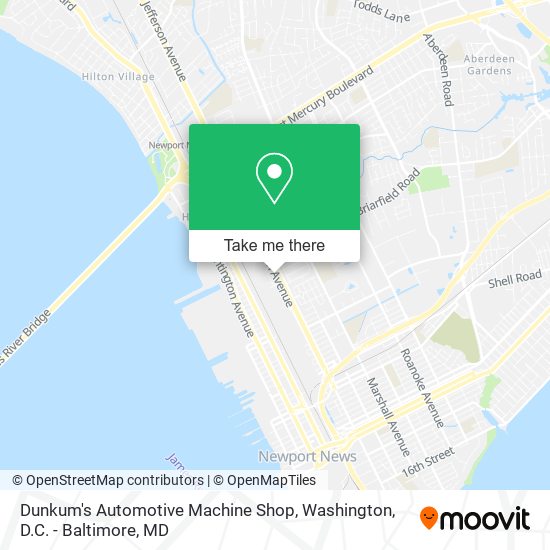 Mapa de Dunkum's Automotive Machine Shop