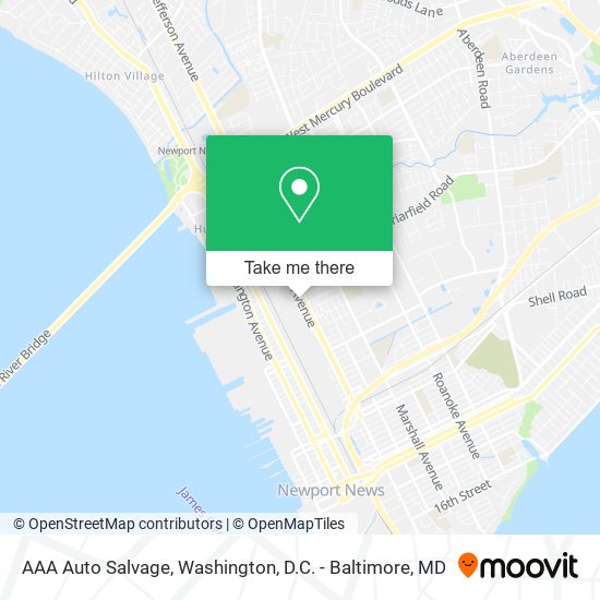 Mapa de AAA Auto Salvage