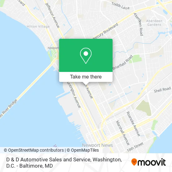D & D Automotive Sales and Service map