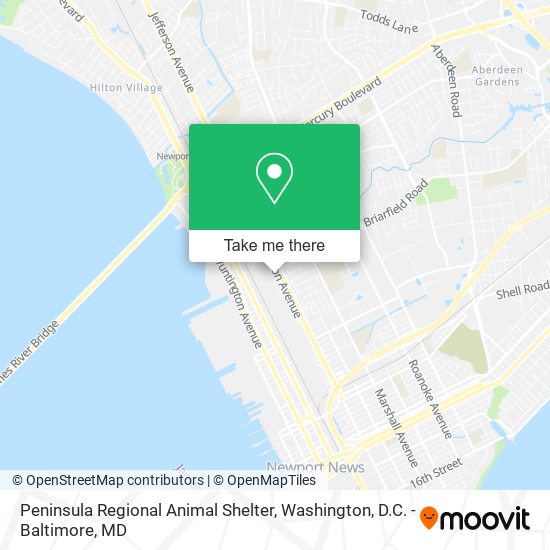 Peninsula Regional Animal Shelter map