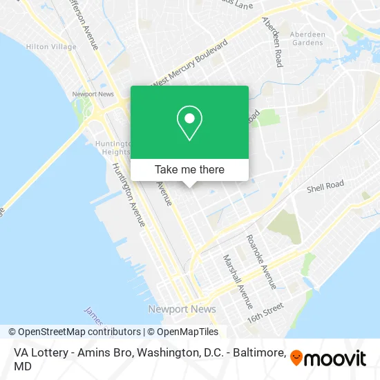 VA Lottery - Amins Bro map