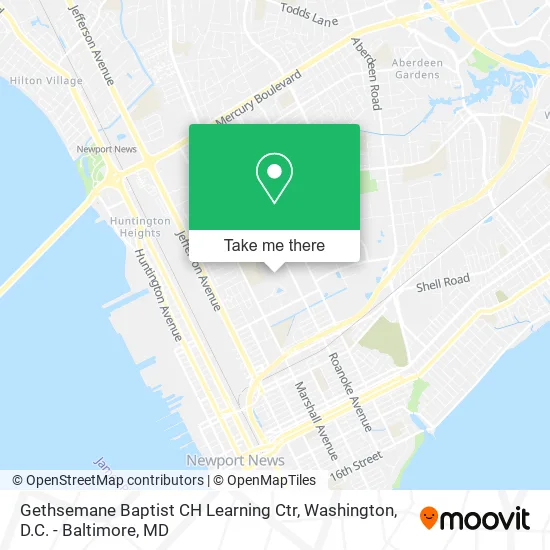 Gethsemane Baptist CH Learning Ctr map