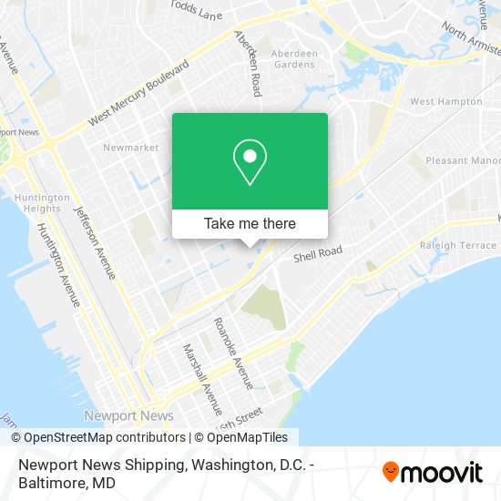 Newport News Shipping map