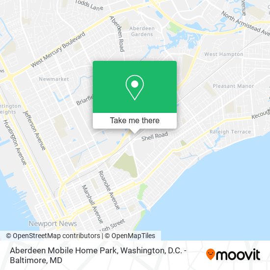 Mapa de Aberdeen Mobile Home Park